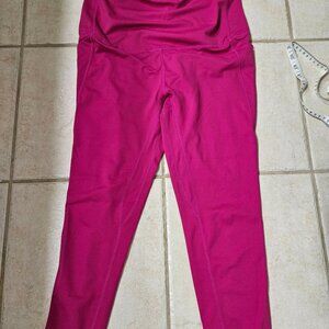 Senita Lux maternity leggings size medium pink
